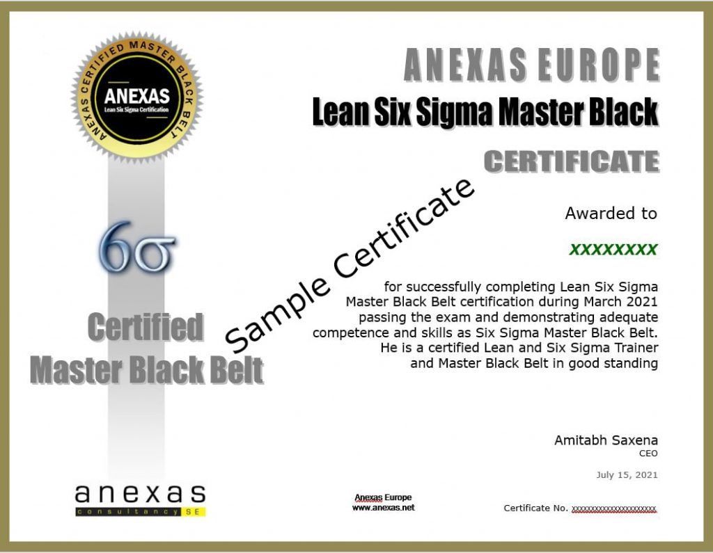 Lean Six Sigma Master Black Belt Certification - Anexas Europe