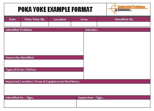 Poka Yoke example